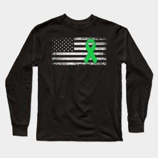 Lymphoma Cancer Awareness Classic American Flag Long Sleeve T-Shirt